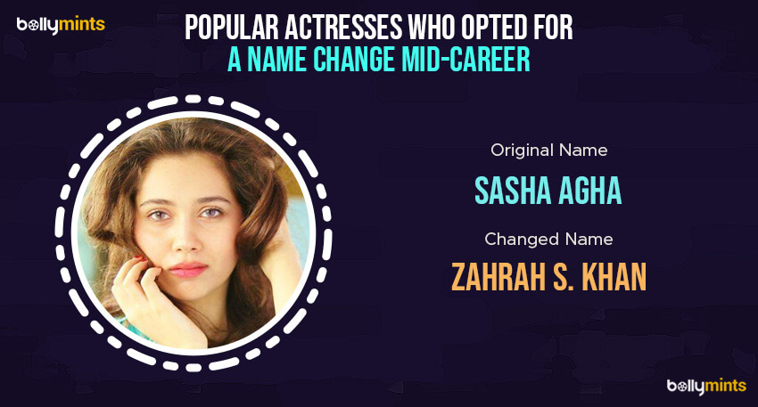 Sasha Agha – Zahrah S. Khan / Zara Khan