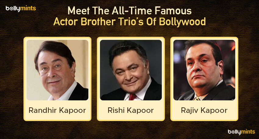 Randhir Kapoor, Rishi Kapoor & Rajiv Kapoor