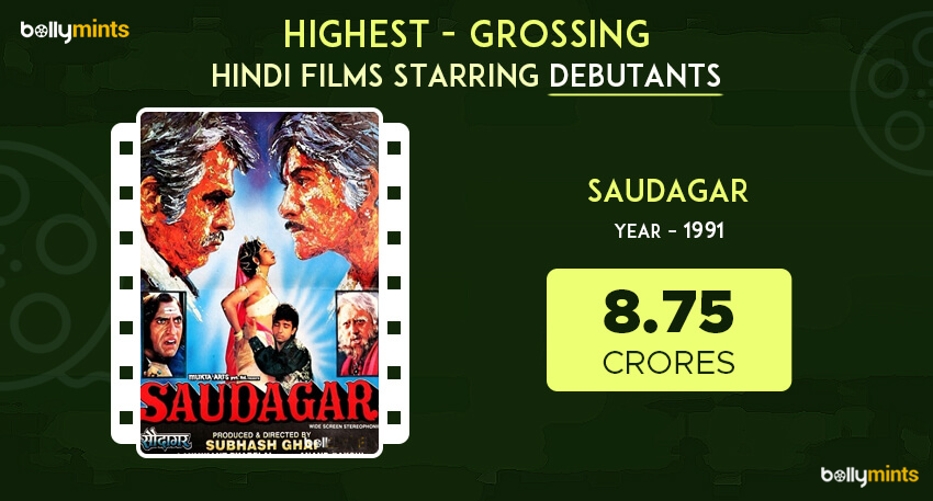 Saudagar (1991) - 8.75 Crores